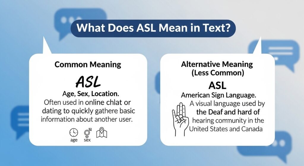 What Does ASL Mean in Text?